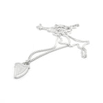 Image of Sam Ozanne Design's Silver Harp Necklace Side On