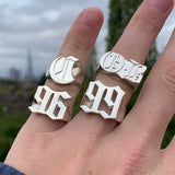 Old English Letter Ring