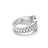 Image of Sam Ozanne Design's Silver Casio Ring Side