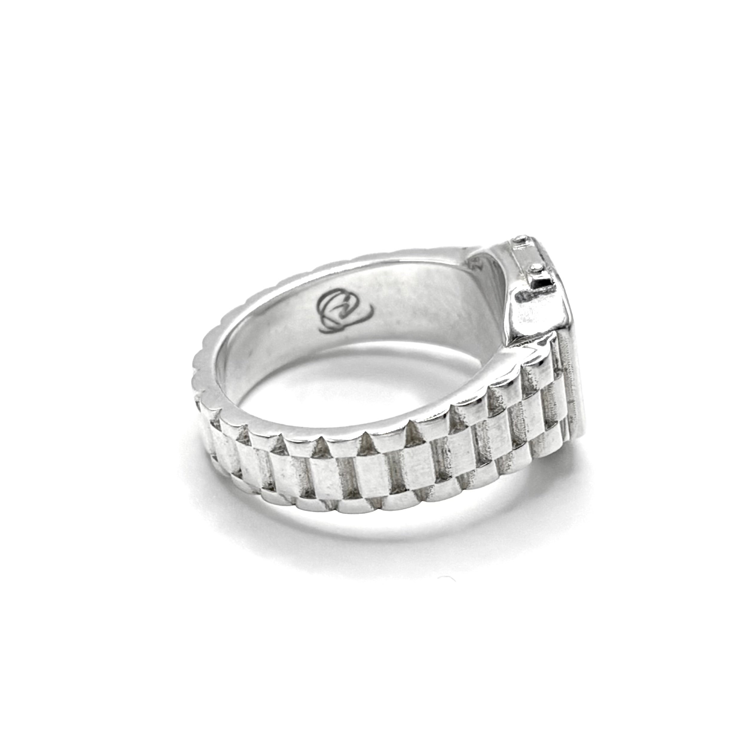 Image of Sam Ozanne Design's Silver Casio Ring Side